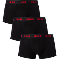 Unterwäsche Herren Boxershorts BOSS 3 Packungsstämme Schwarz