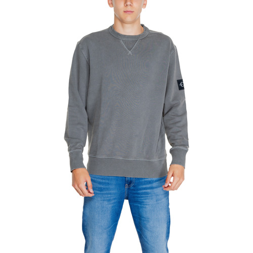 Kleidung Herren Sweatshirts Calvin Klein Jeans WASHED BADGE CREW J30J325145 Grau