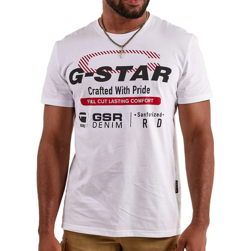 Kleidung Herren T-Shirts & Poloshirts G-Star Raw D23714-336 Weiss