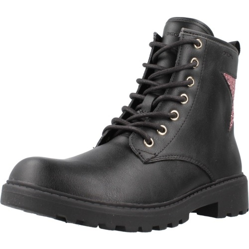 Schuhe Mädchen Stiefel Geox J CASEY Schwarz