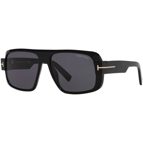 Uhren & Schmuck Sonnenbrillen Tom Ford Turner FT1101/S 01A Sonnenbrille Schwarz