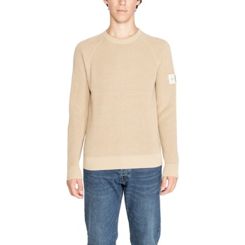 Kleidung Herren Pullover Calvin Klein Jeans BADGE EASY J30J323989 Beige