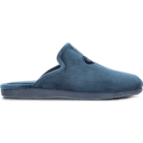 Schuhe Herren Hausschuhe Garzon Suatex Herren-Slipper Modell 6101247 Blau