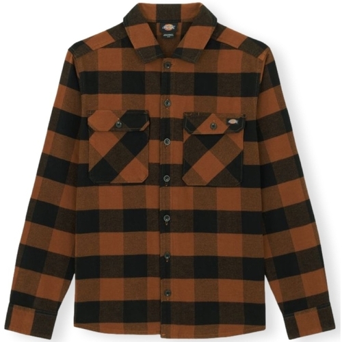 Kleidung Herren Langärmelige Hemden Dickies New Sacramento Shirt - Toffee Braun