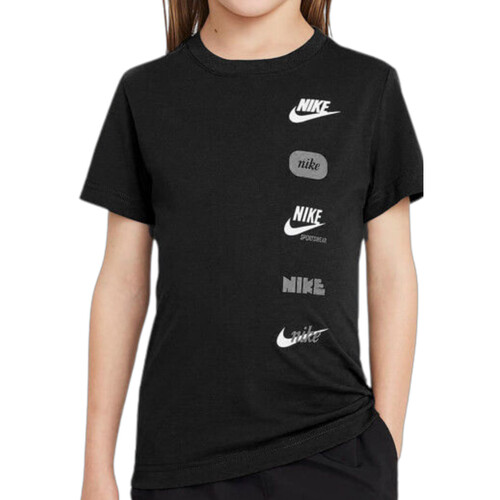 Kleidung Jungen T-Shirts Nike 86L881 Schwarz