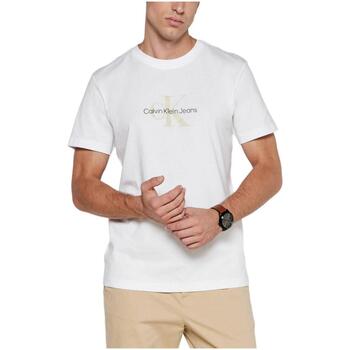 Kleidung Herren T-Shirts Calvin Klein Jeans  Weiss