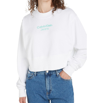 Kleidung Damen Sweatshirts Calvin Klein Jeans J20J221466 Weiss