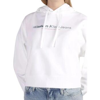 Kleidung Damen Sweatshirts Calvin Klein Jeans J20J222543 Weiss