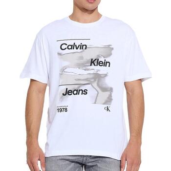 Kleidung Herren T-Shirts & Poloshirts Calvin Klein Jeans J30J325184 Weiss