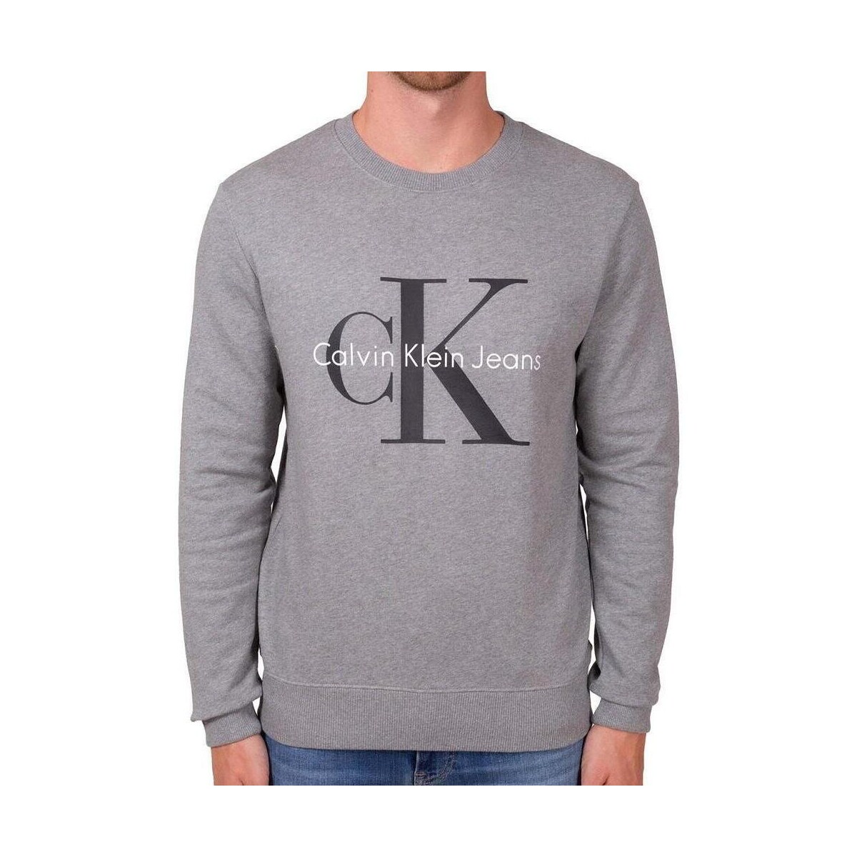 Kleidung Herren Sweatshirts Calvin Klein Jeans ZM0ZM01338 Grau