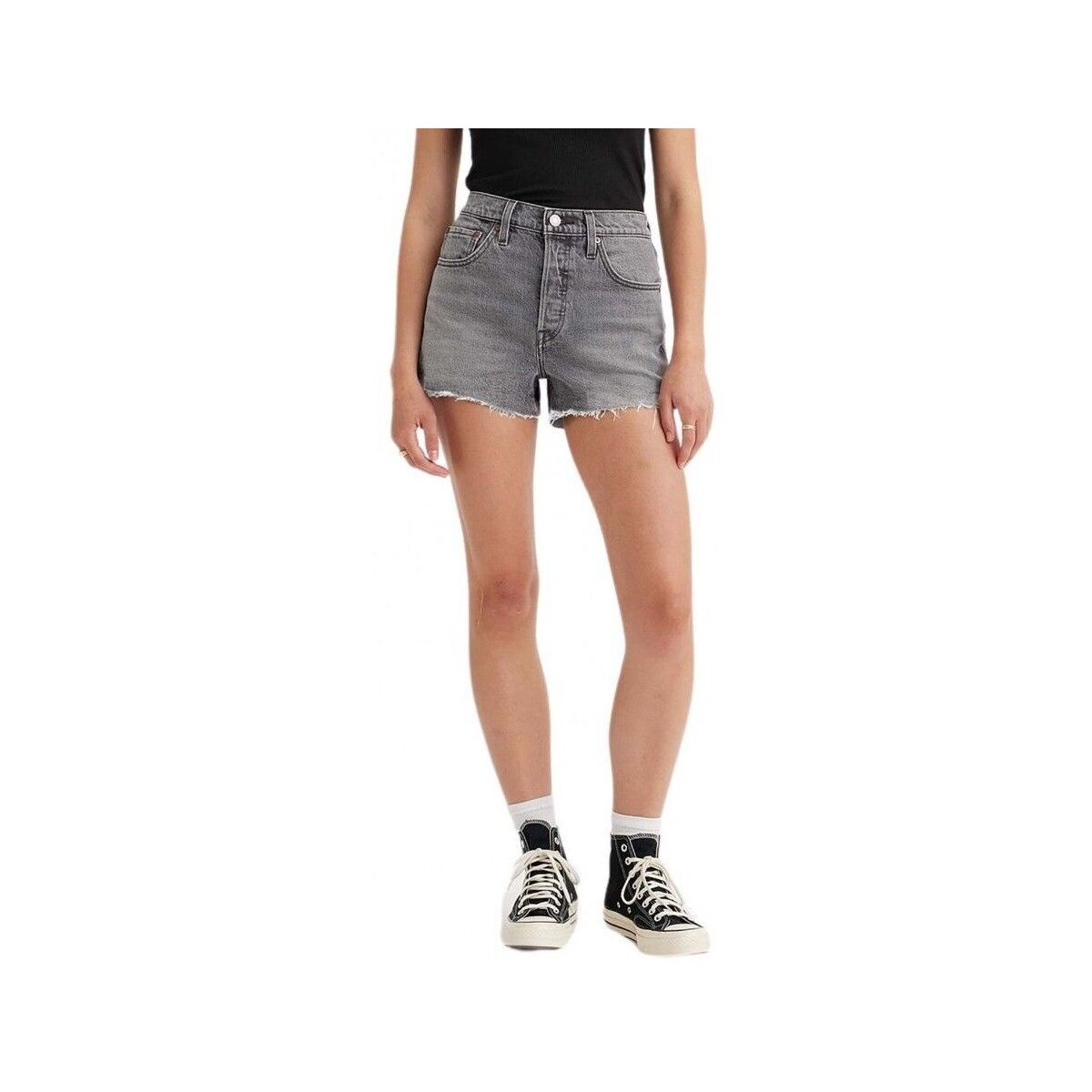 Kleidung Damen Shorts / Bermudas Levi's 56327 0405 - 501 SHORT-HIT THE ROAD BB SHORT Grau