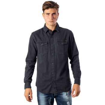 Kleidung Herren Langärmelige Hemden Jack & Jones 12138115 - JJESHERIDAN HEMD L/S NOOS Schwarz