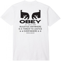 Kleidung Herren T-Shirts & Poloshirts Obey justice everywhere Weiss