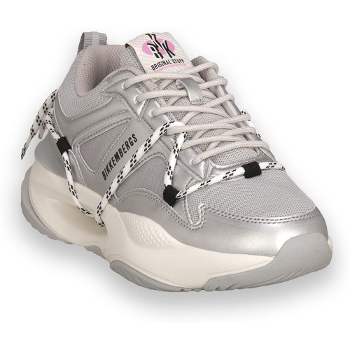 Schuhe Damen Sneaker Bikkembergs LAMINATED SILVER Grau