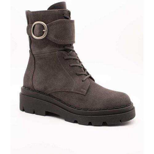 Schuhe Damen Low Boots Geox  Grau