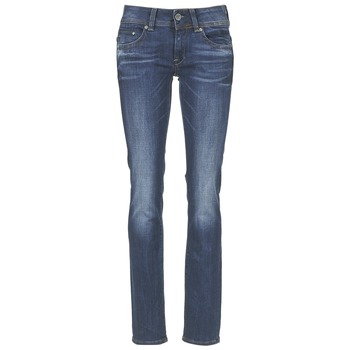 Kleidung Damen Straight Leg Jeans G-Star Raw MIDGE SADDLE MID STRAIGHT Paillettenschwarz