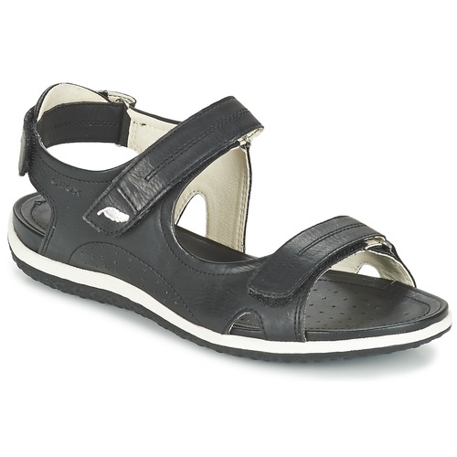 Schuhe Damen Sportliche Sandalen Geox D SAND.VEGA A Schwarz