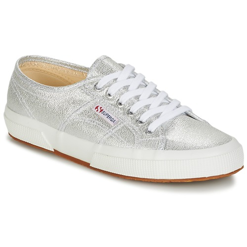 Schuhe Damen Sneaker Low Superga 2750-LAMEW Silber