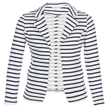 Kleidung Damen Jacken / Blazers Moony Mood IFAROUCHE Weiss / Marine