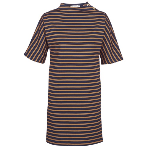 Kleidung Damen Kurze Kleider Petit Bateau TUESDAY Marine / Gelb