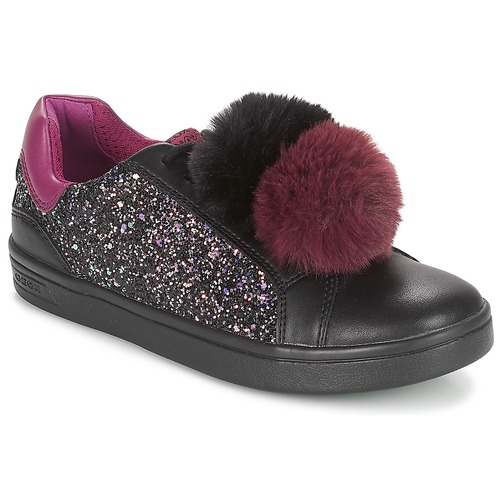 Schuhe Mädchen Sneaker Low Geox J DJROCK GIRL Schwarz / Violett