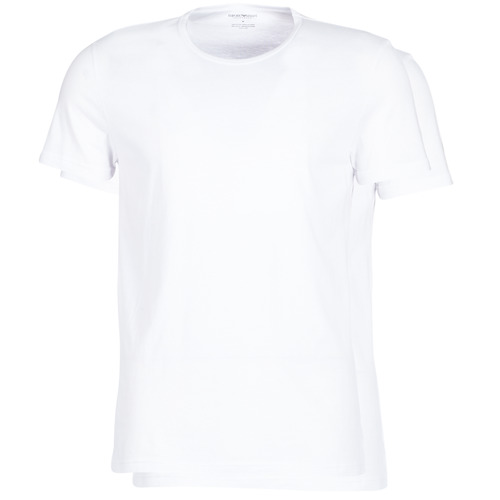 textil Herre T-shirts m. korte ærmer Emporio Armani CC722-PACK DE 2 Hvid