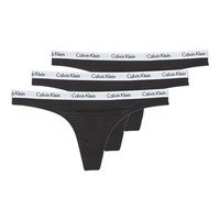 Undertøj Dame String Calvin Klein Jeans CAROUSEL THONG X 3 Sort