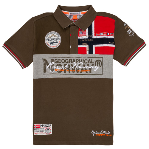 textil Dreng Polo-t-shirts m. korte ærmer Geographical Norway KIDNEY Kaki