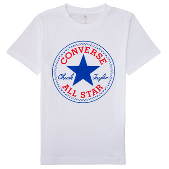 textil Dreng T-shirts m. korte ærmer Converse CORE CHUCK PATCH TEE Hvid