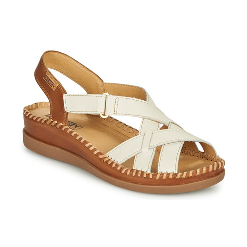 Sko Dame Sandaler Pikolinos CADAQUES W8K Hvid / Brun