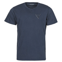 textil Herre T-shirts m. korte ærmer Guess LOGO ORGANIC BASIC CN SS TEE Marineblå