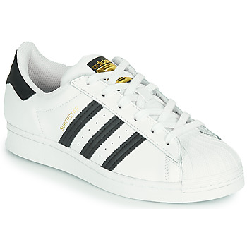 Sko Børn Lave sneakers adidas Originals SUPERSTAR J Hvid / Sort