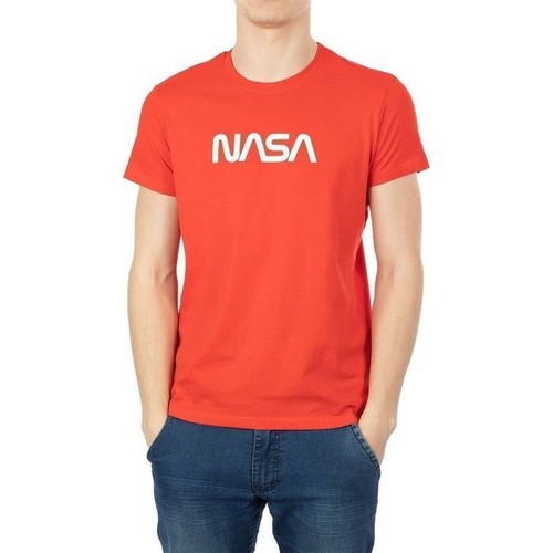 textil Herre T-shirts & poloer Nasa BIG WORM O NECK Rød