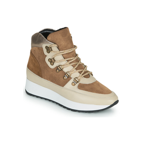 Sko Dame Høje sneakers JB Martin COURAGE Gylden / Velours / Brun