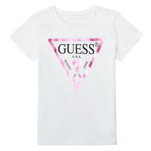 textil Pige T-shirts m. korte ærmer Guess SECRA Hvid