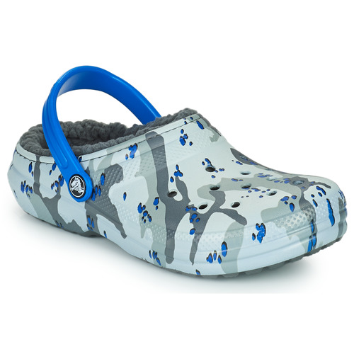 Sko Dreng Træsko Crocs CLASSIC LINED CAMO CG K Grå / Blå