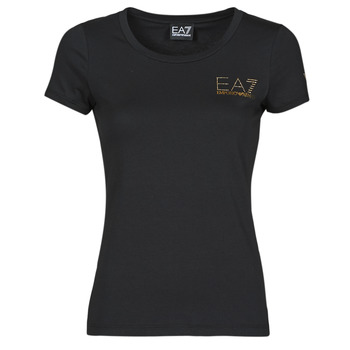 textil Dame T-shirts m. korte ærmer Emporio Armani EA7 TROLOPA Sort