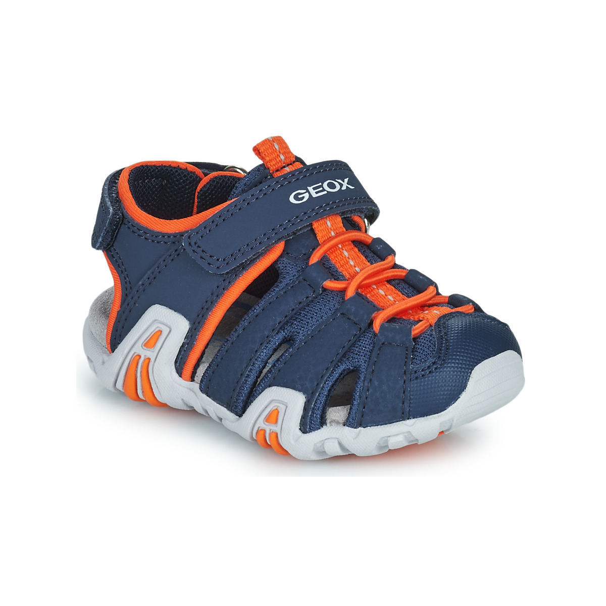 Sko Dreng Sandaler Geox B SANDAL KRAZE A Marineblå / Orange