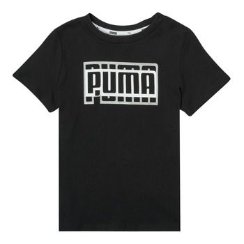 textil Pige T-shirts m. korte ærmer Puma ALPHA TEE Sort