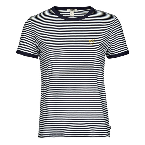 textil Dame T-shirts m. korte ærmer Esprit OCS Y/D STRIPE Marineblå