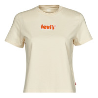 textil Dame T-shirts m. korte ærmer Levi's GRAPHIC CLASSIC TEE Chenille / Logo / Angora