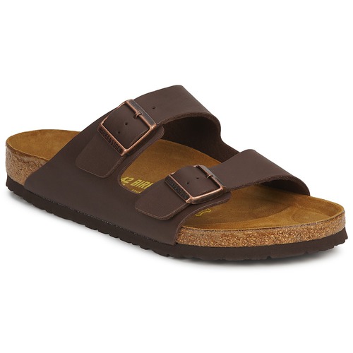 Sko Tøfler Birkenstock ARIZONA LARGE FIT Brun / Mørk