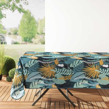 Indretning Duge Douceur d intérieur NAPPE RECTANGLE 150 x 240 CM POLYESTER IMPRIME BRAZILIA MENTHE/V Flerfarvet