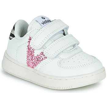 Sko Pige Lave sneakers Victoria TIEMPO EFECTO PIEL & FAN Hvid / Pink