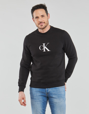 textil Herre Sweatshirts Calvin Klein Jeans CK INSTITUTIONAL CREW NECK Sort