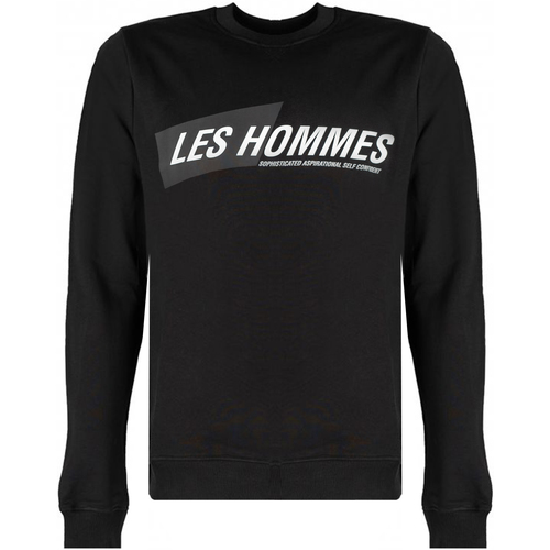 textil Herre Sweatshirts Les Hommes LLH401-758P | Round Neck Sweater Sort