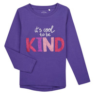 textil Pige T-shirts m. korte ærmer Name it NMFVIX LS TOP Violet