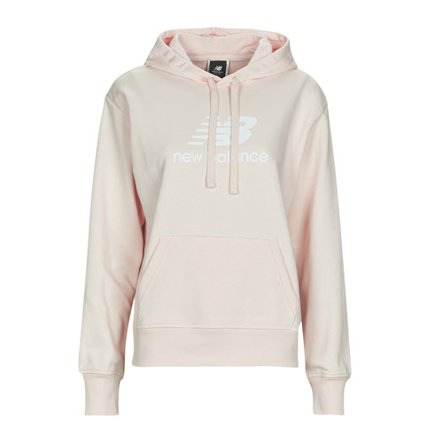 textil Dame Sweatshirts New Balance Essentials Stacked Logo Hoodie Beige