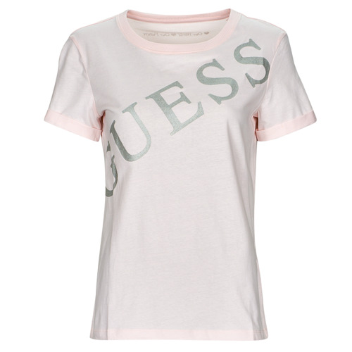 textil Dame T-shirts m. korte ærmer Guess SS CN BENITA TEE Pink