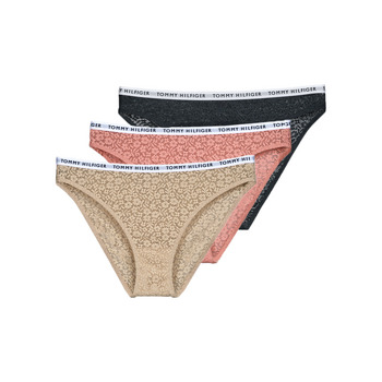 Undertøj Dame Trusser Tommy Hilfiger 3P FULL LACE BIKINI X3 Pink / Marineblå / Beige